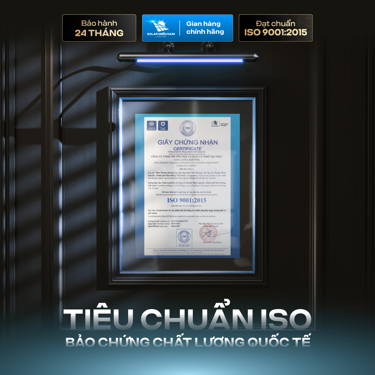 Solar miền Nam-Chứng nhận ISO